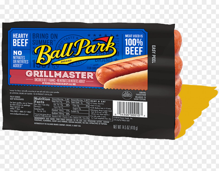 Hot Dog Bratwurst Ball Park Franks Beef Hamburger PNG