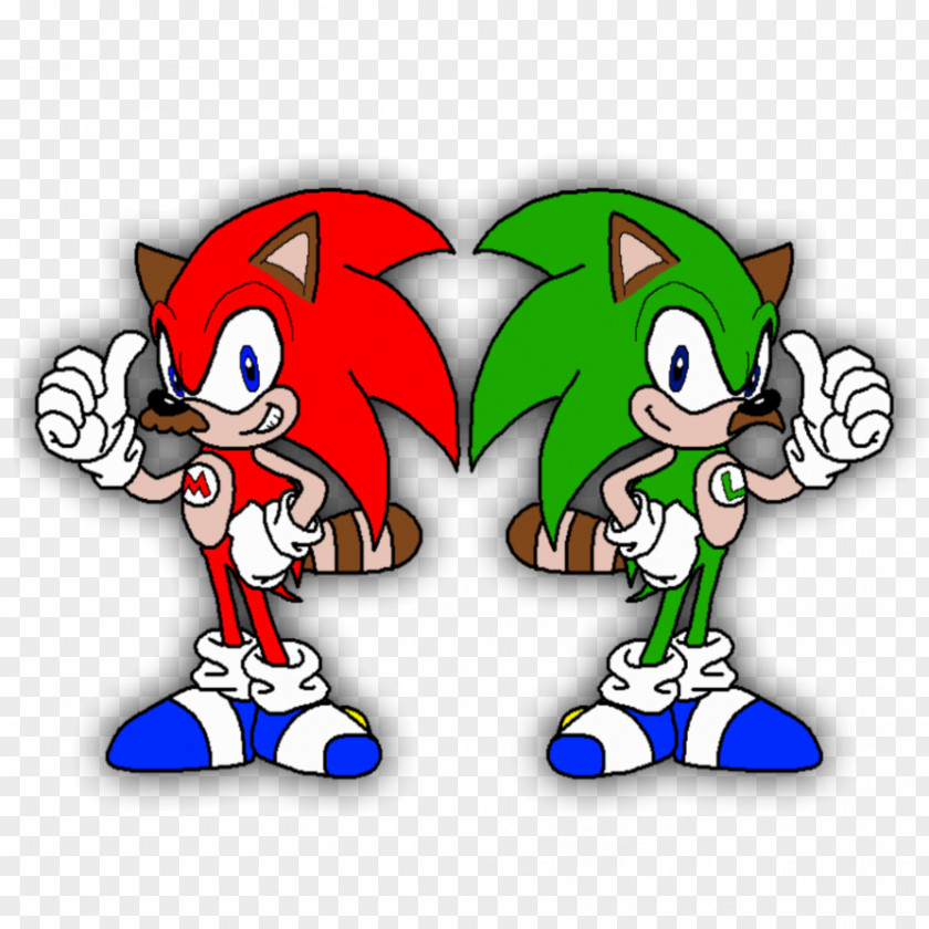 Luigi Mario & Sonic At The Olympic Games Fan Art PNG