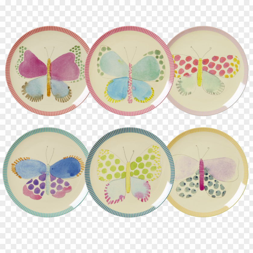Plate Of Rice Tableware Butterfly Melamine PNG