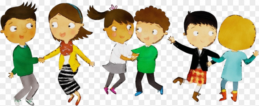 Cartoon People Social Group Child Sharing PNG