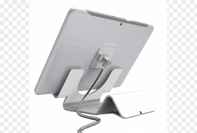Universal Tablet HolderKeyed Cable LockWhiteStand For IPad SecurityLaptop Laptop MacBook Pro Compulocks PNG