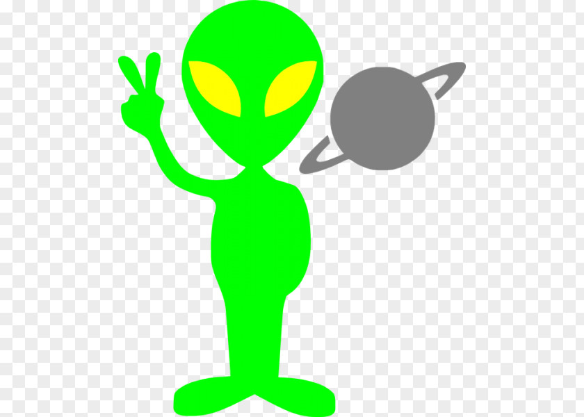 V Sign Alien Clip Art PNG