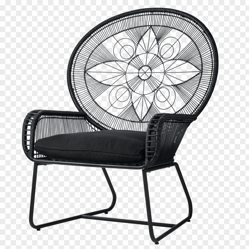 Hanging Rattan Director's Chair Table Cushion PNG