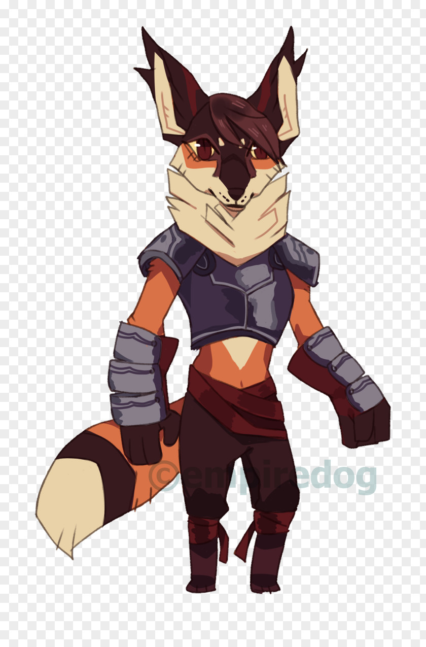 Small Fox Armour Character Animated Cartoon PNG