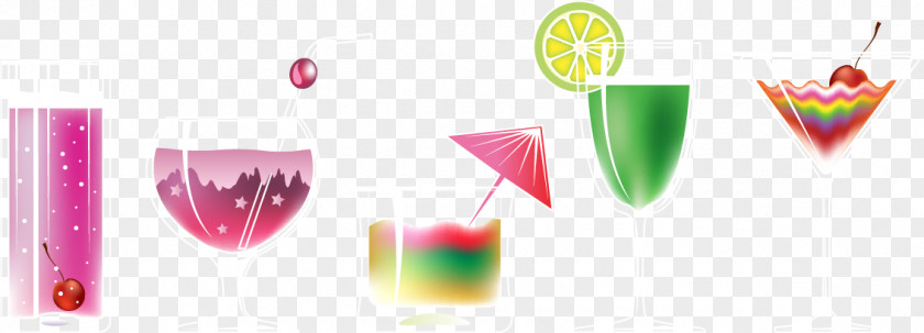 Vector Hand-painted Juice Cocktail Drink Wine Glass PNG