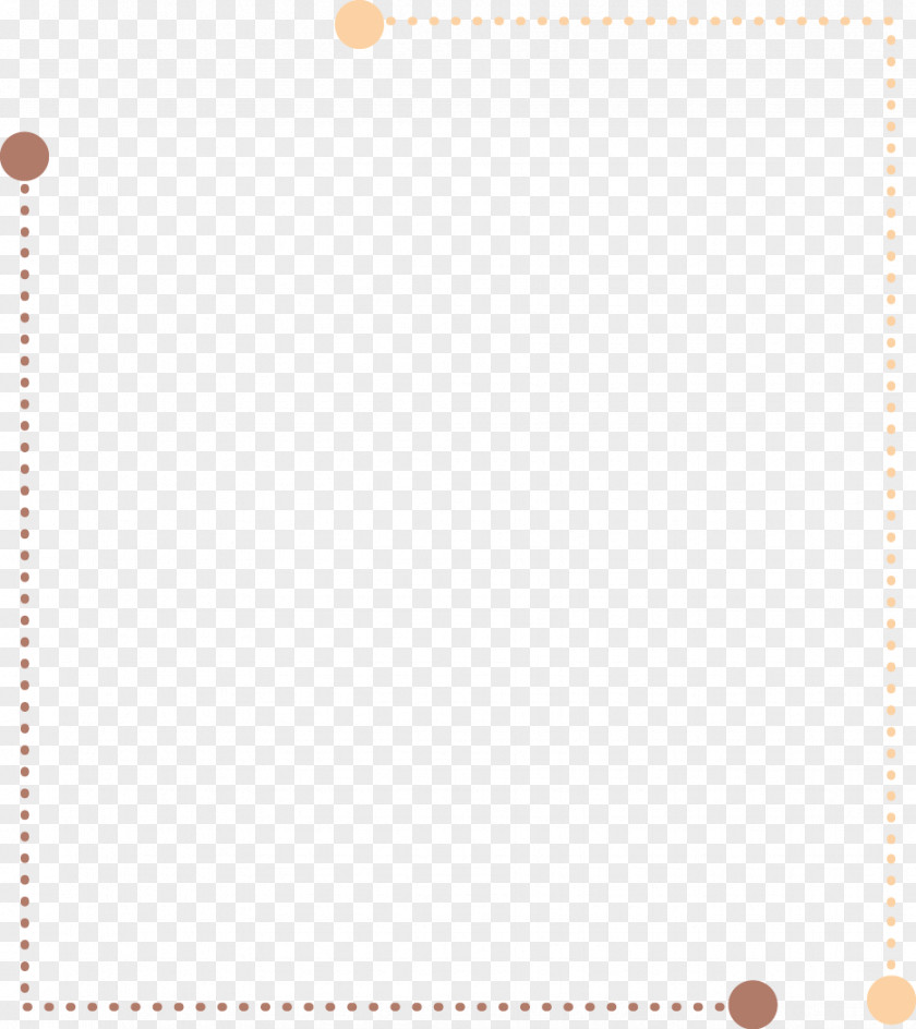 Dotted Border Line Point Angle Brown Pattern PNG