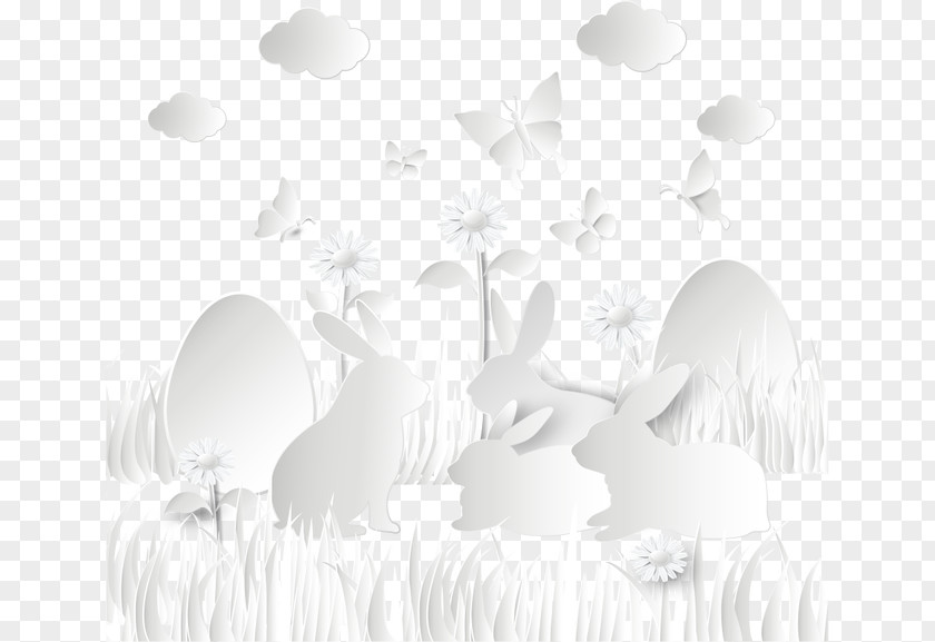 Vector Rabbit Baiyun White Desktop Wallpaper Black PNG