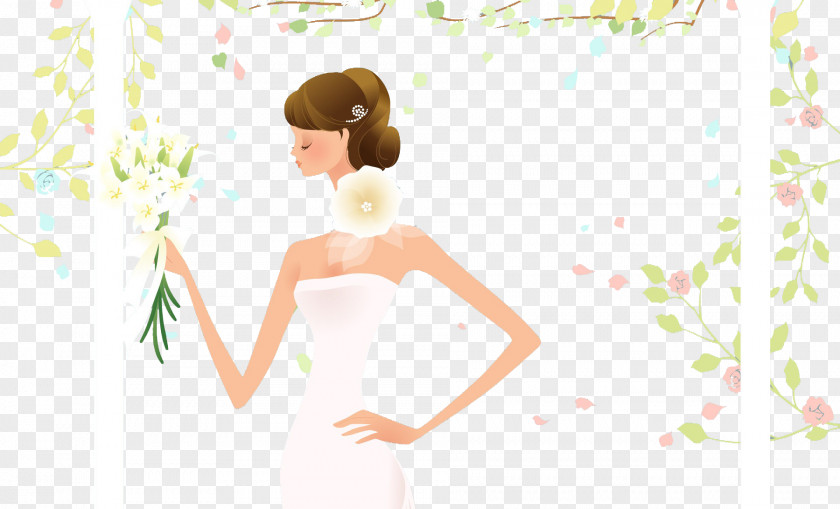 Beautiful Bride Euclidean Vector Wedding Dress PNG