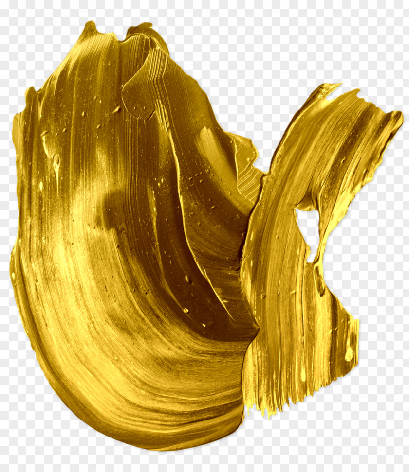 Brush Stroke Paint Gold Food Coloring PNG