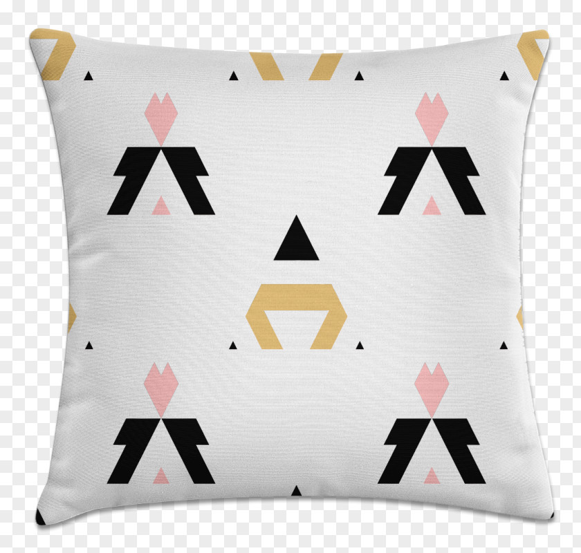 Geometric Wolf Throw Pillows Cushion Oca House PNG