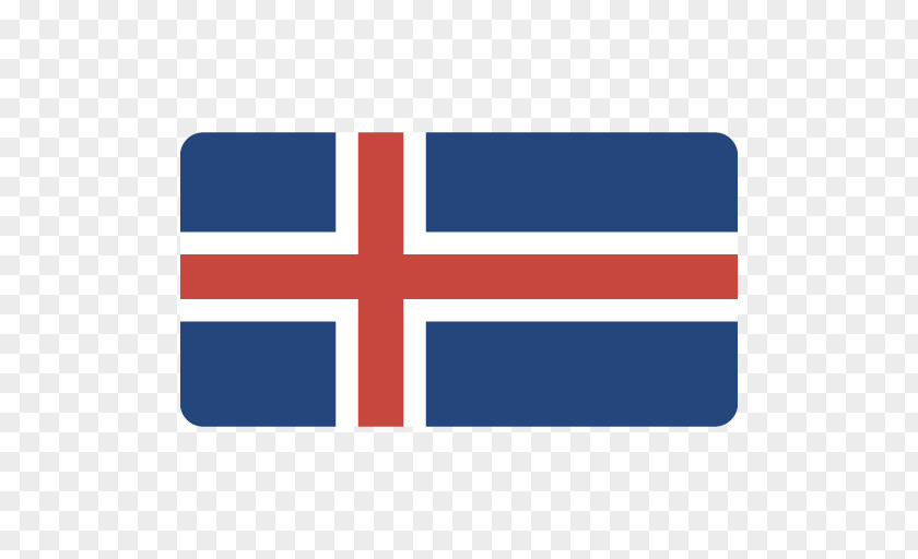 Iceland Electric Blue Brand Flag PNG