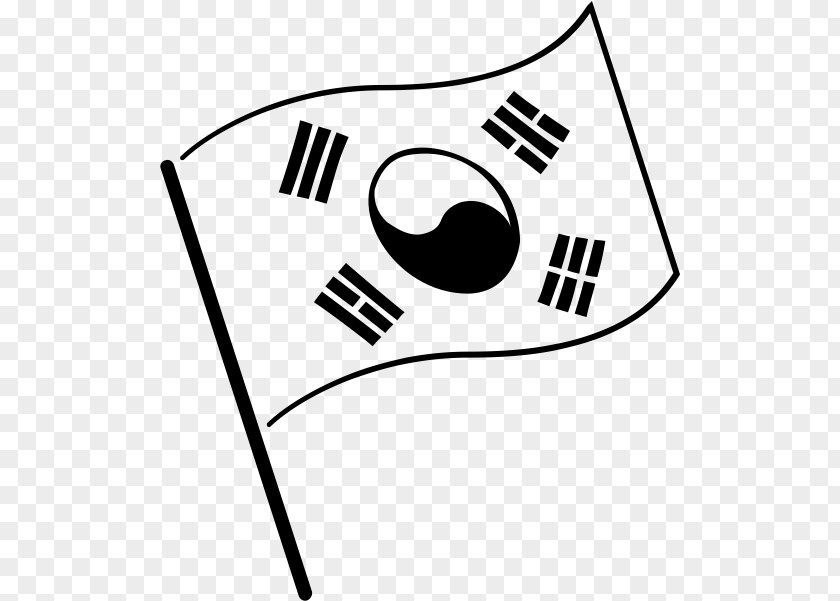 Blackandwhite Line Art Flag Cartoon PNG