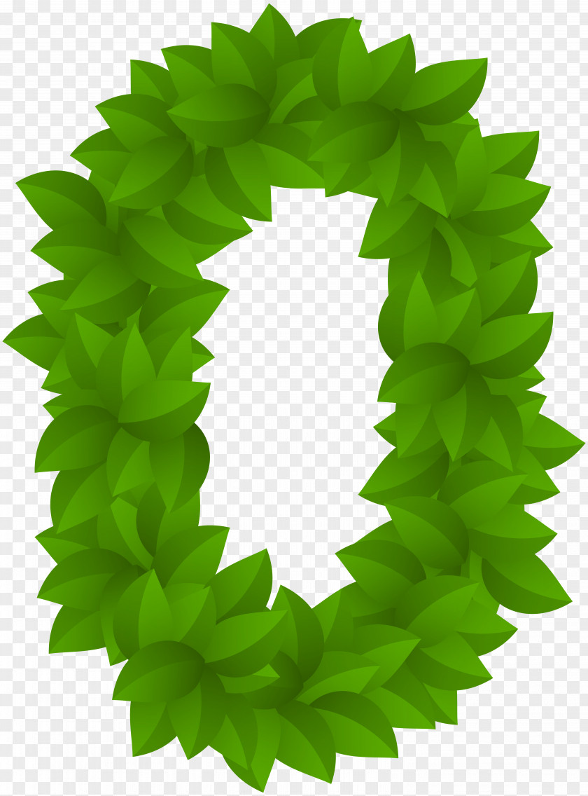 Leaf Number Zero Green Clip Art Image PNG