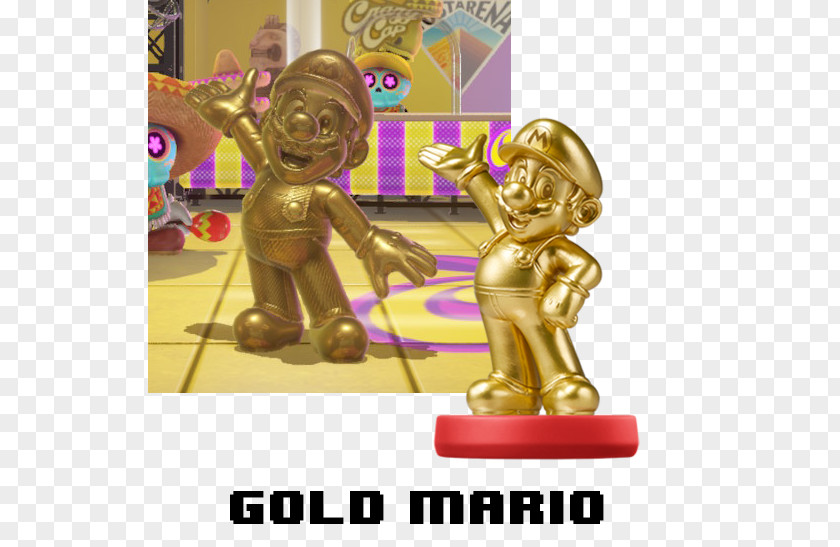Nintendo Super Mario Odyssey Gold Amiibo Silver PNG