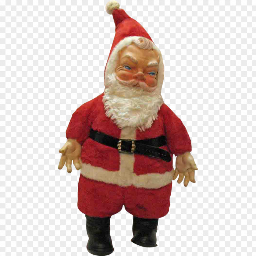 Santa Claus 1950s Garden Gnome Christmas Ornament PNG