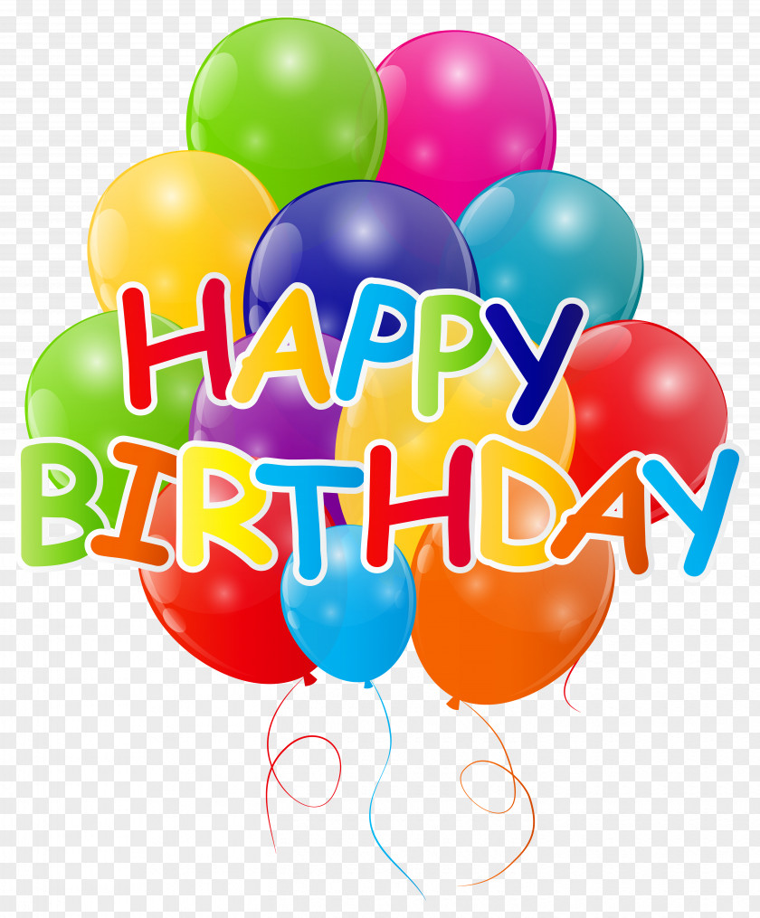 Happy Birthday With Bunch Of Balloons Clip Art Image Balloon PNG