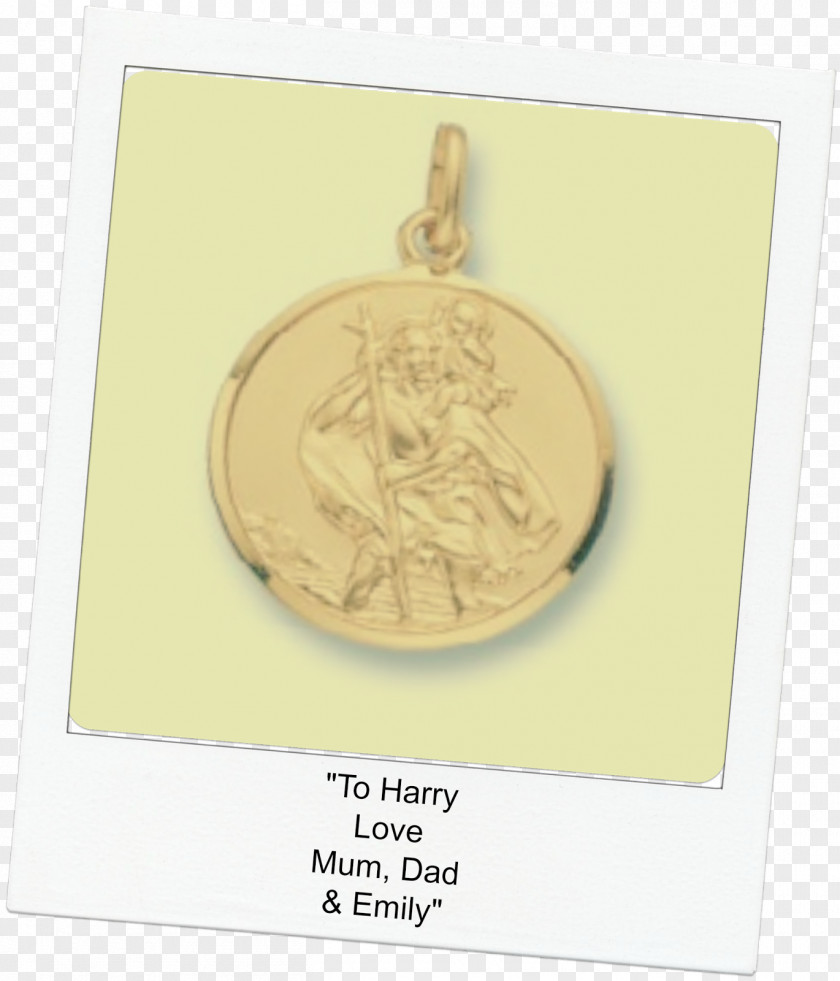 Medal Text Carat Trailer Saint Christopher PNG