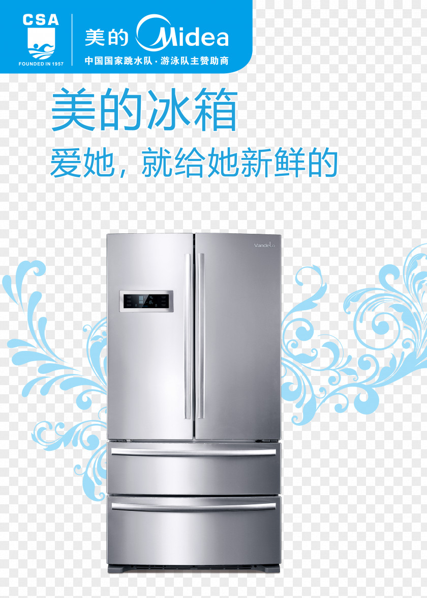 Refrigerator Midea Auto-defrost Home Appliance PNG