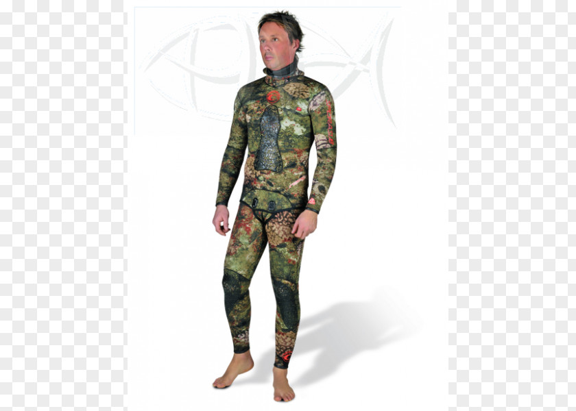 Suit Wetsuit Spearfishing Diving Camouflage Neoprene PNG
