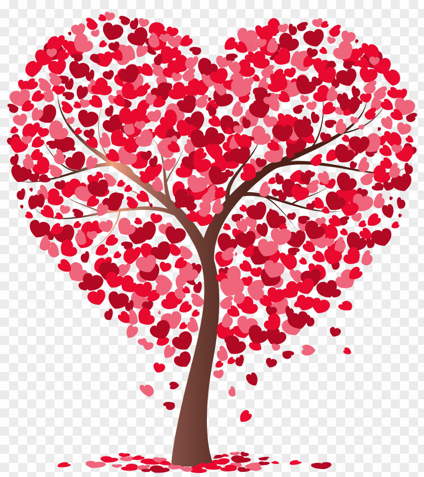 Tree PNG Tree, Heart Transparent , pink and red heart tree illustration clipart PNG