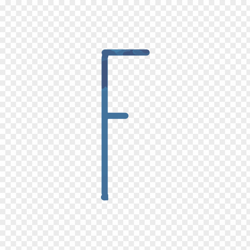 Blue Watercolor Letters F Line Angle Point PNG