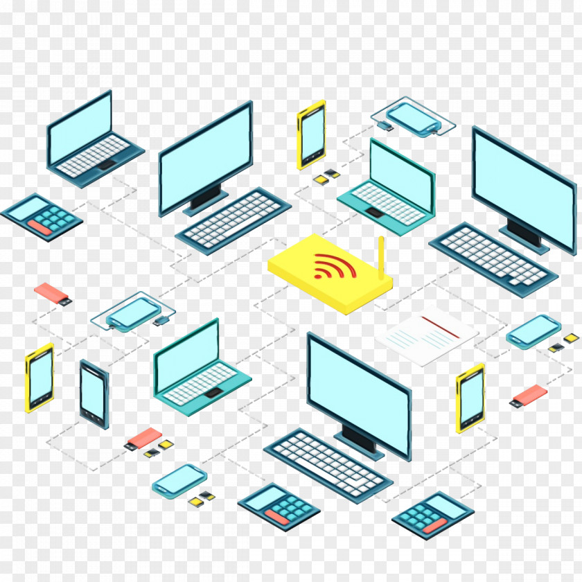 Plan Computer Network Diagram Line PNG