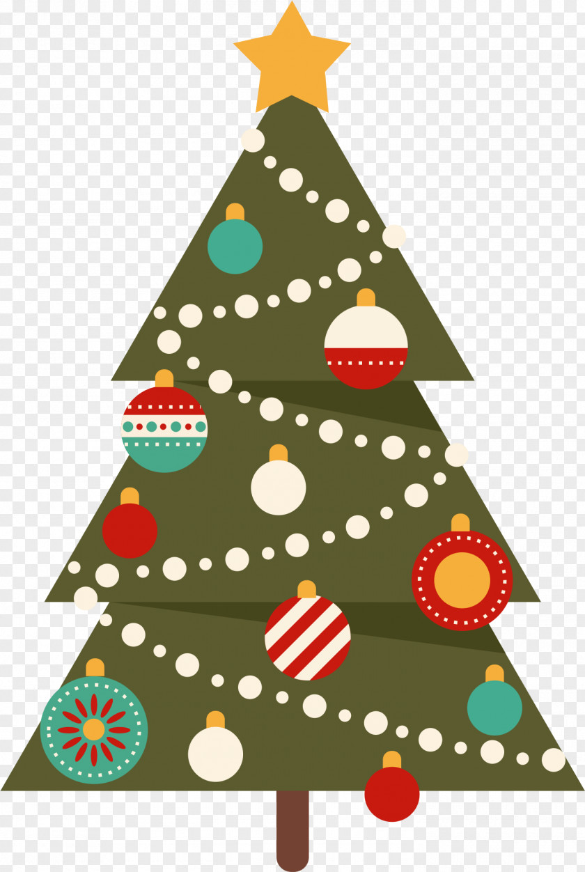 Tree Flat Christmas Ded Moroz PNG