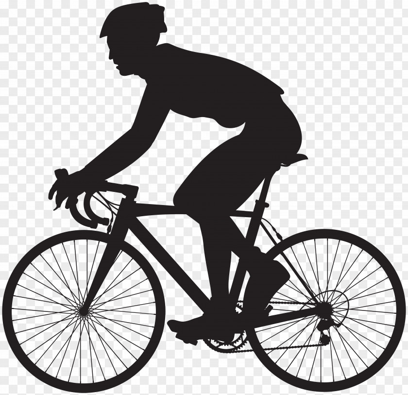 Cyclist Silhouette Clip Art Image Bicycle Pedal Wheel Cycling BMX Bike Rim PNG