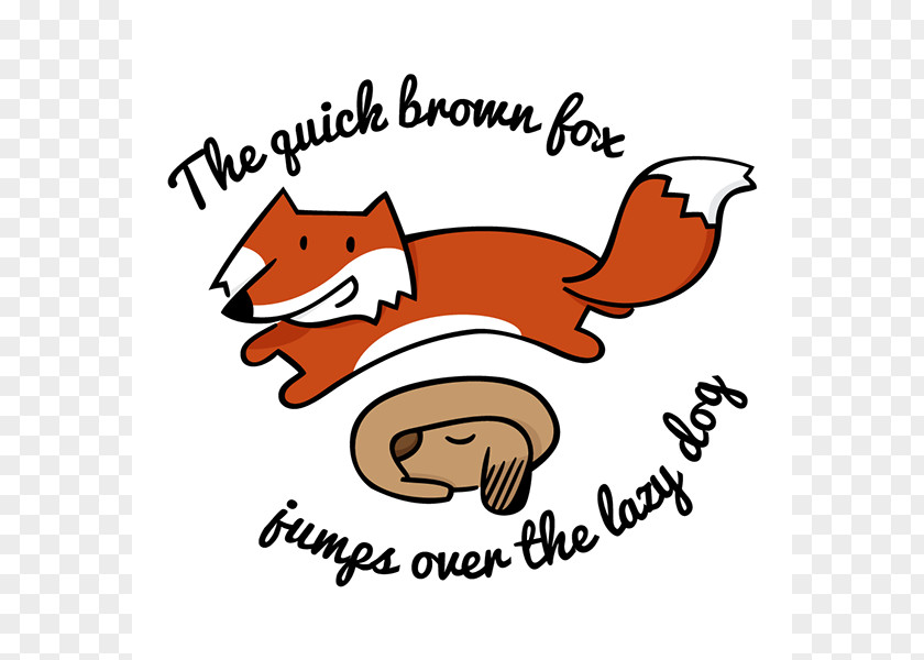 Lazy Dog Cliparts The Quick Brown Fox Jumps Over Pangram Letter English Alphabet PNG