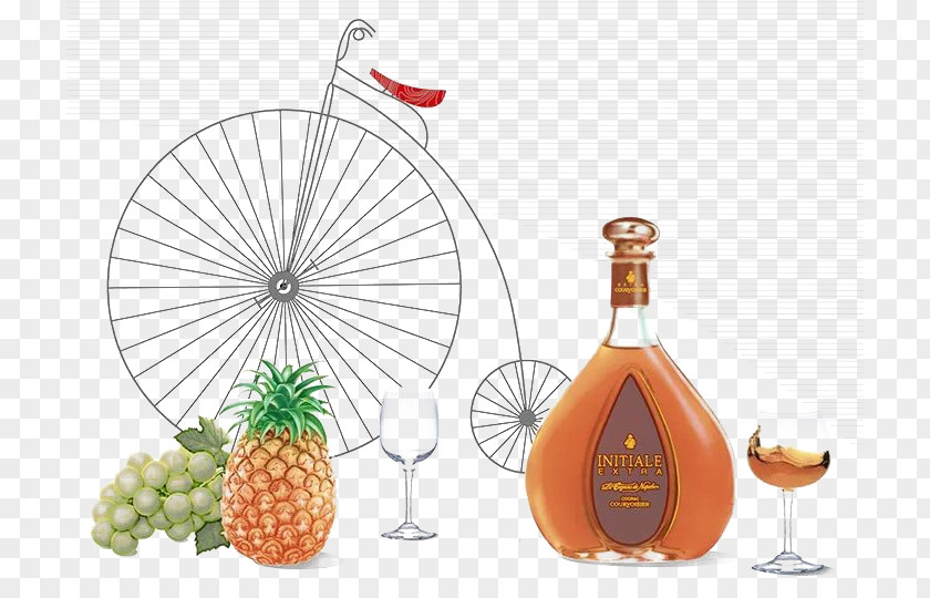 Pineapple Champagne Red Wine Liqueur Fruit PNG