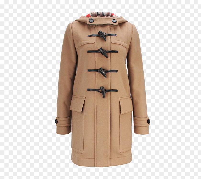 Plaid Fight Heart-shaped Horn Button Coat Lined With Wool Burberry Sleeve Outerwear PNG