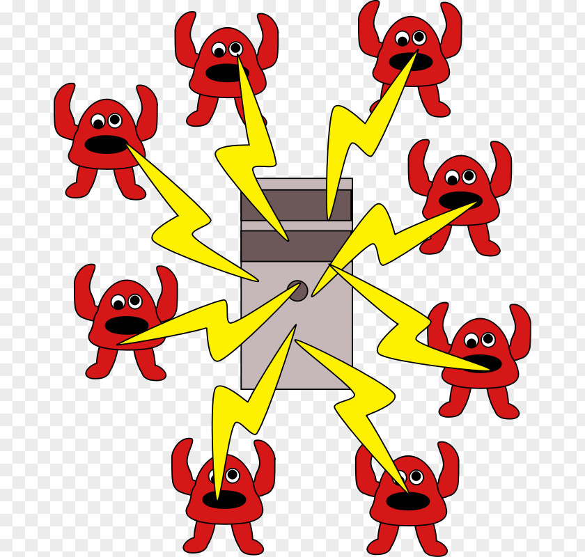 Attack Denial-of-service Diagram Clip Art PNG