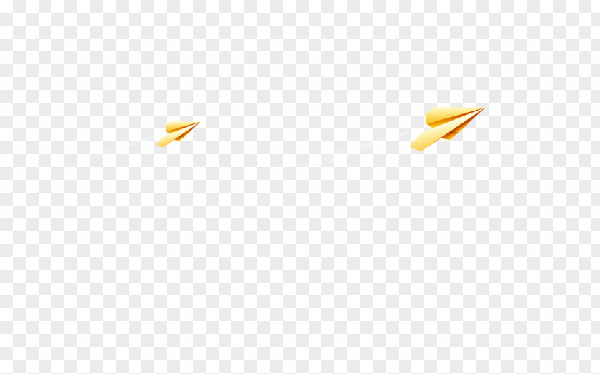 Cartoon Paper Airplane Yellow Angle Pattern PNG