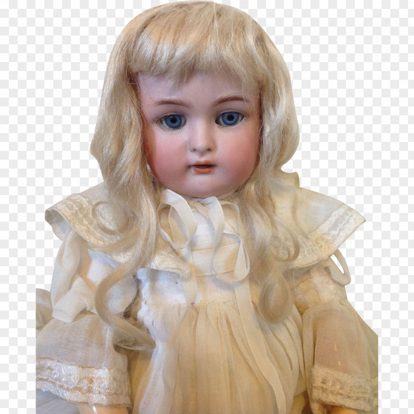 Doll Blond Long Hair Wig PNG