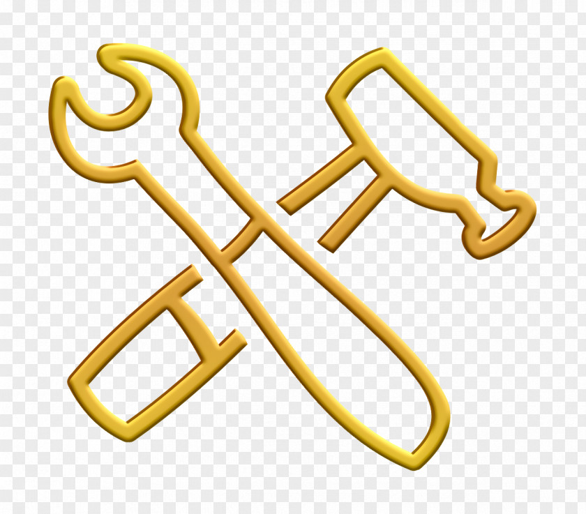 Hammer Icon Hand Drawn Tools Outlines Of Configuration Interface Symbol PNG