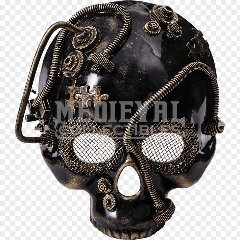 Mechanical Female Form Masquerade Ball Black Mask Burning Man PNG