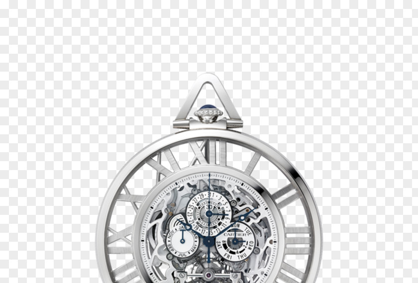 Squelette Cartier Pocket Watch Complication Chronograph PNG