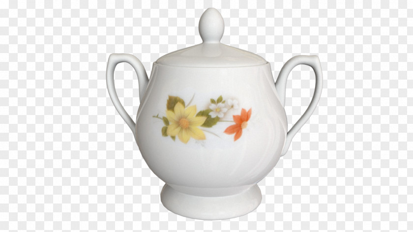 Sugar Basin Jug Porcelain Mug Teapot Kettle PNG
