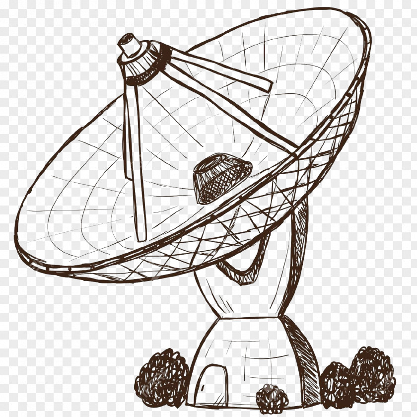 Antenna Drawing Satellite Dish PNG