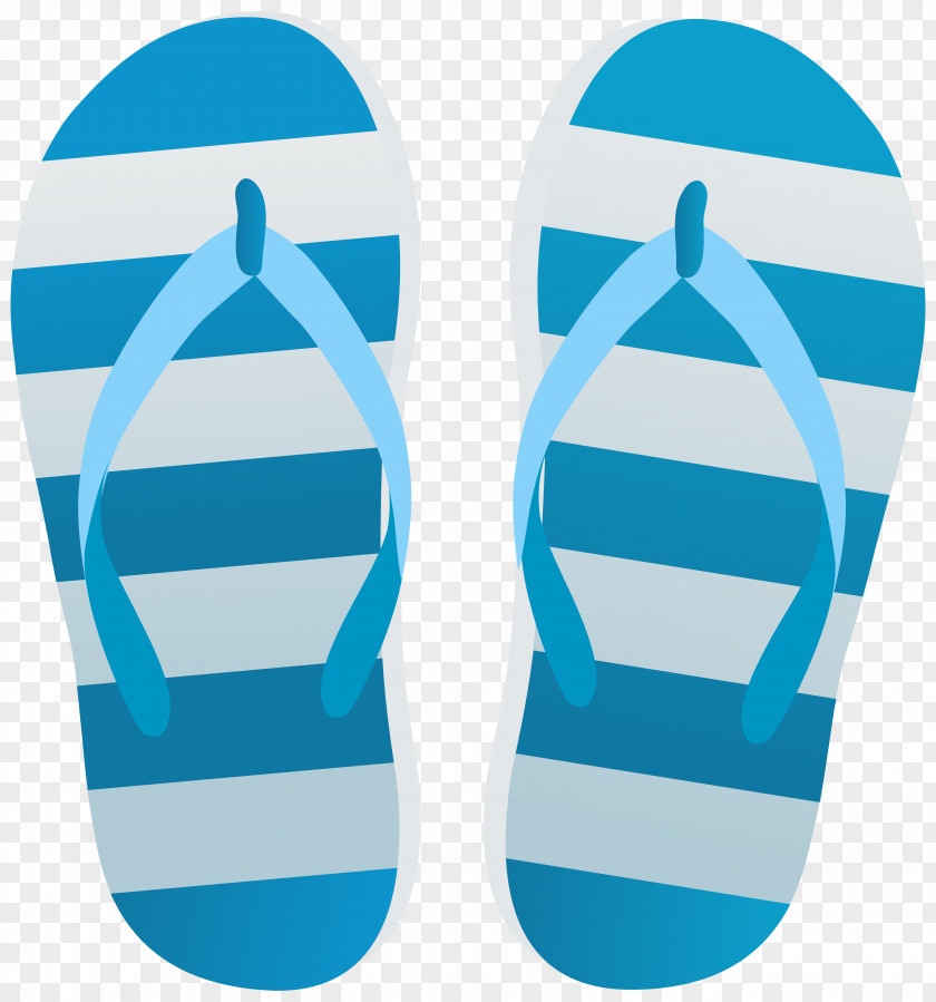 Blue Flip Flops Transparent Clip Art Image Flip-flops PNG