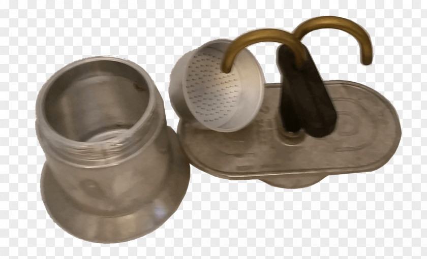Coffee Moka Pot Percolator Brass PNG