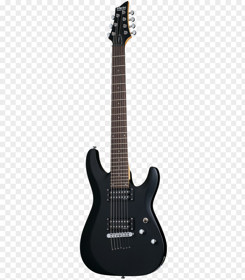 Electric Guitar Seven-string Schecter Research Omen-7 PNG