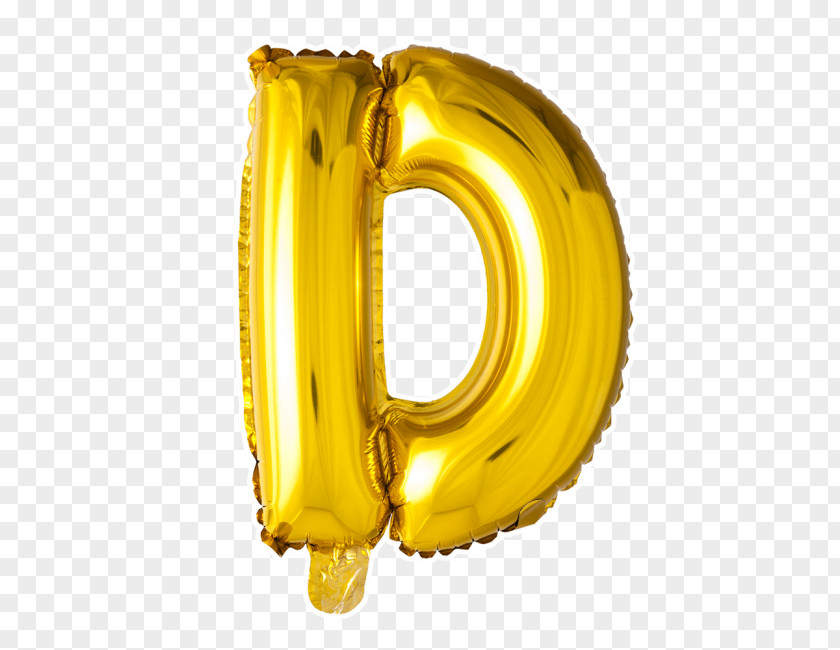 Gold Toy Balloon Letter Helium PNG