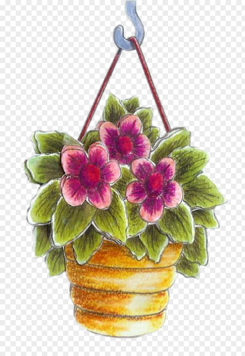 Violet Flowerpot Herbaceous Plant PNG