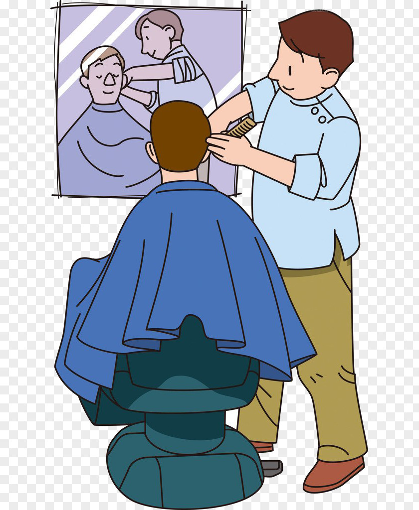 Cartoon Barber Shop Haircut Royalty-free Clip Art PNG