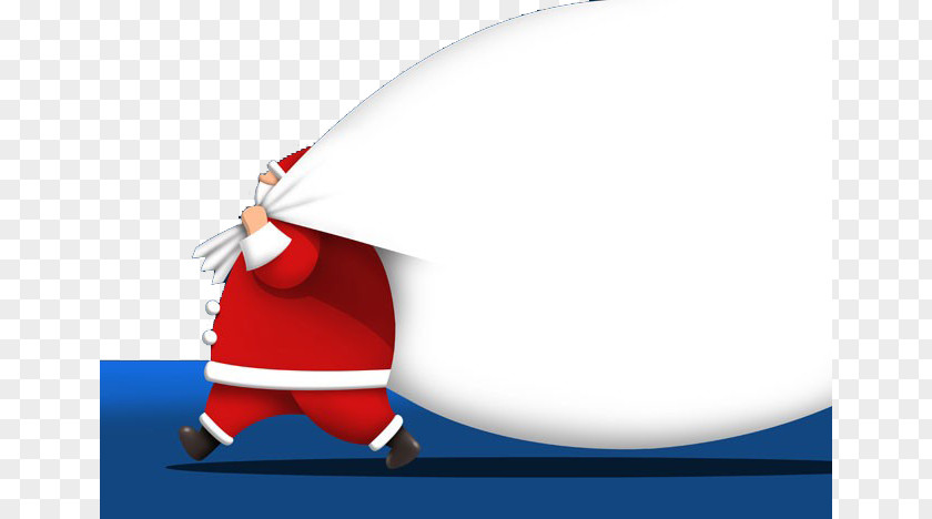 Cartoon Santa Claus Rudolph Reindeer Christmas Carol PNG
