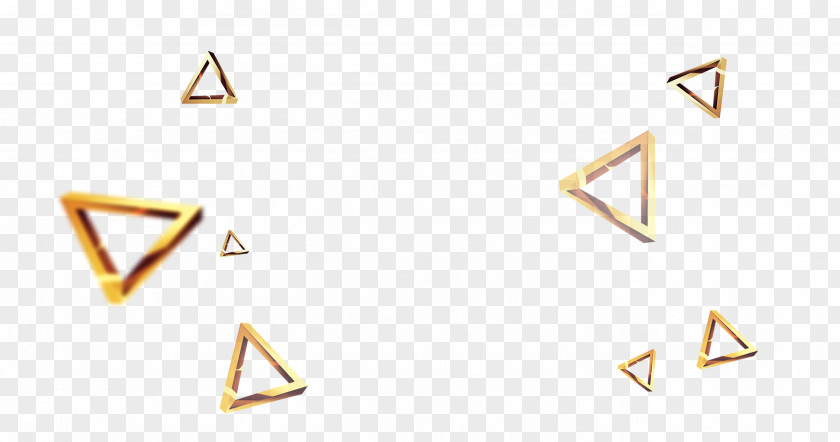 Golden Triangle Gold Geometry Geometric Shape PNG