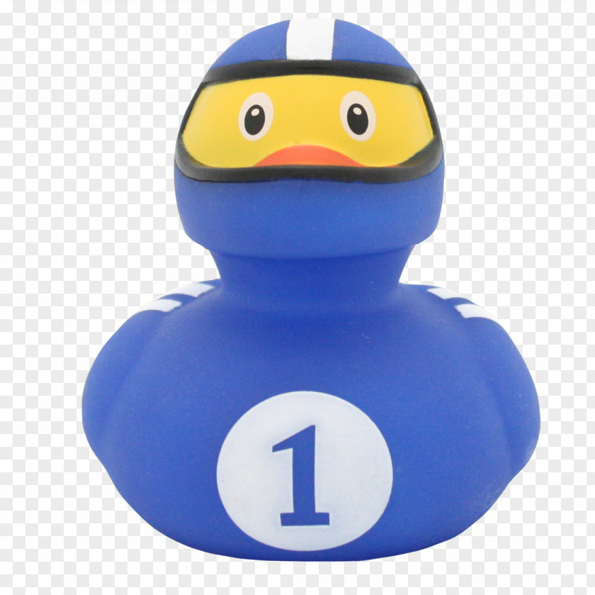 Rubber Duck Blue Bathtub Toy PNG