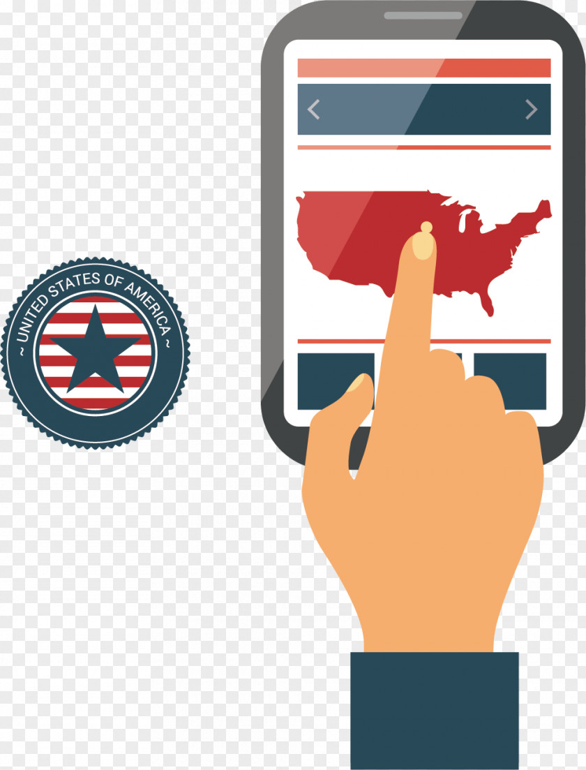 US Mobile Phone Map United States Infographic Euclidean Vector Icon PNG