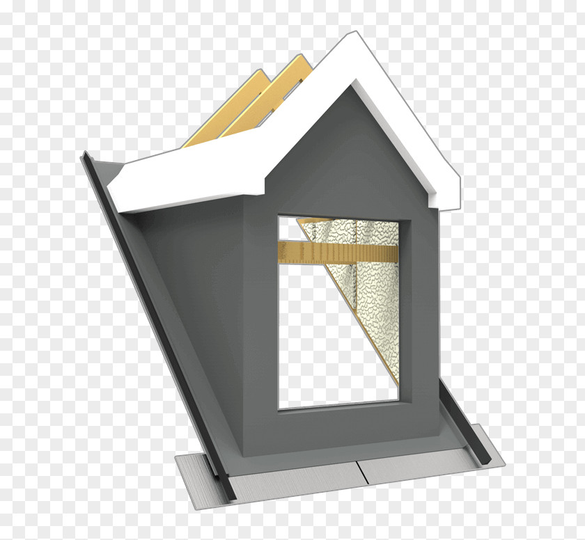 Window Dormer Flat Roof Building PNG